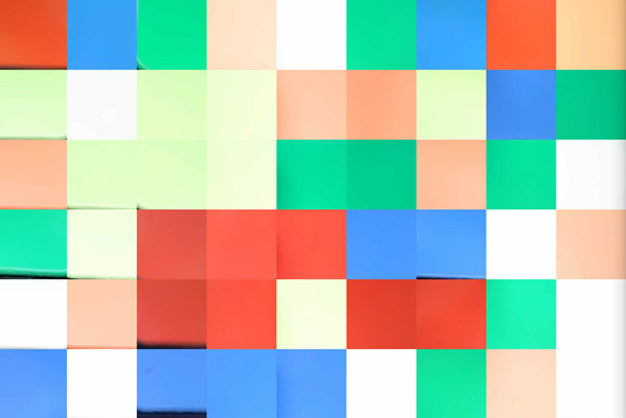Les carrés de couleurs extraits des images